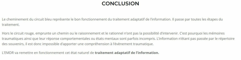 conclusion de l'effet de la thérapie emdr